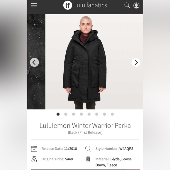 lululemon athletica Jackets & Blazers - Lululemon winter warrior parka black